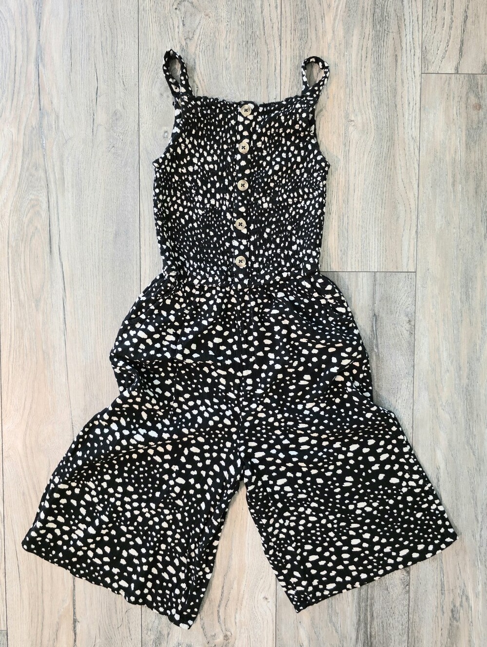 Black & White Printed Wide-Leg Jumpsuit-Oneill